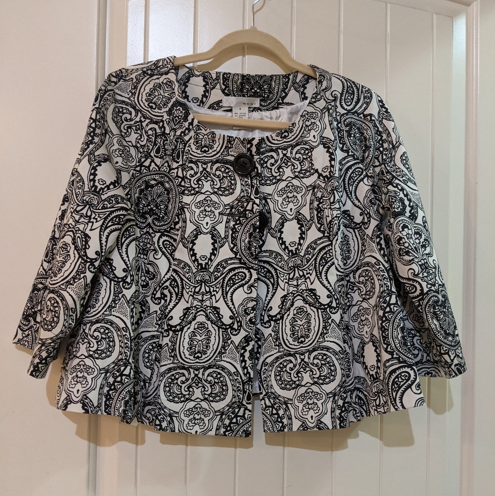 Short Black and White Jacket